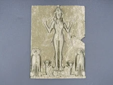 Ishtar Ancient Mesopotamia Goddess Mythological 3D Printed Relief Sculpture 5 in