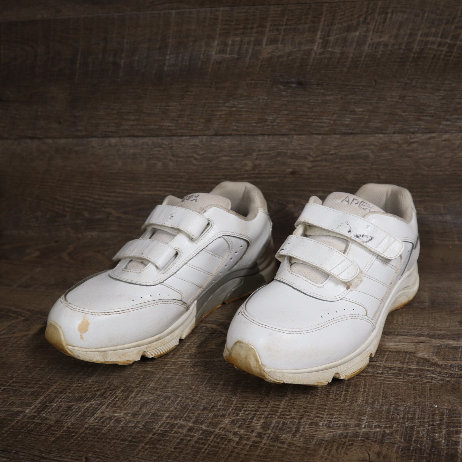 Apex V952W White Leather Walking Shoes Women's Size 8… Gem