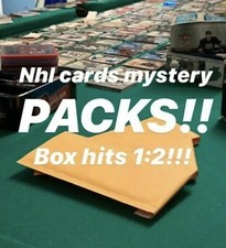 🔥MYSTERY NHL HOCKEY CARD PACKS-1:2/PACK RC,YG,CANVAS,PORTRAIT ,JERSEYS, AUTOS🔥