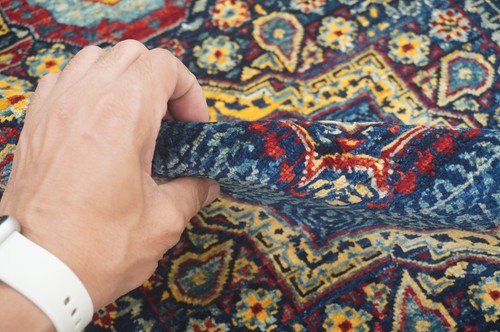 2 x 5 ft Navy Blue Turkish Mamluk Fine quality Hand knotted Medallion Runner Rug - Picture 10 of 14
