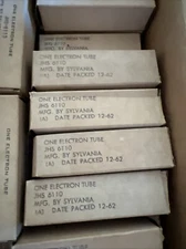 Lot Of 4: Quad Date Matched NOS Sylvania JHS 6110 vacuum Radio Tube 1962