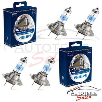 2x Doppelpack Philips RacingVision H7 +150% 12972RV+S2 Set DUO 4x H7