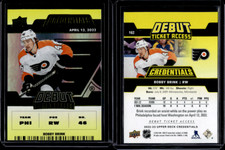 2022-23 Upper Deck Credentials Debut Ticket Access Yellow #162 Bobby Brink