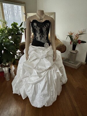 ballgown formal women's black strapless wedding dress Onyx main image 1
