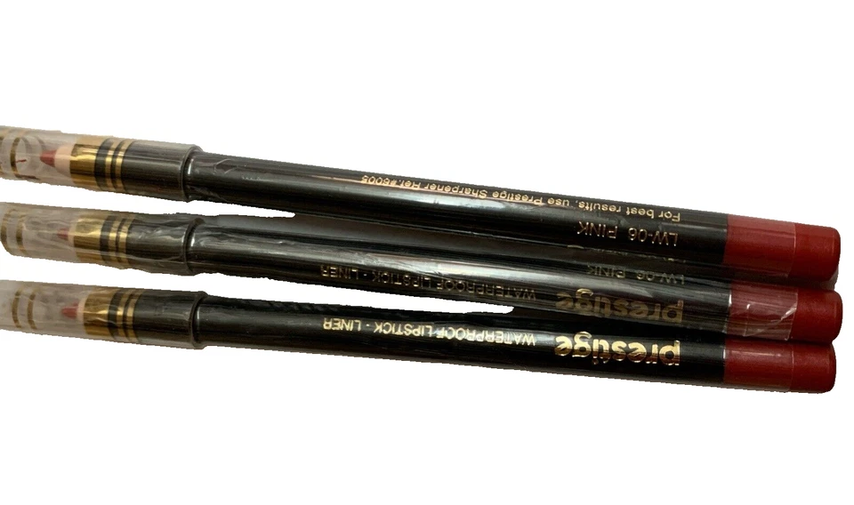 Lot of 3: New Prestige Waterproof Lipstick Lip Liner in 06 Pink SEALED - Image 2 of 2