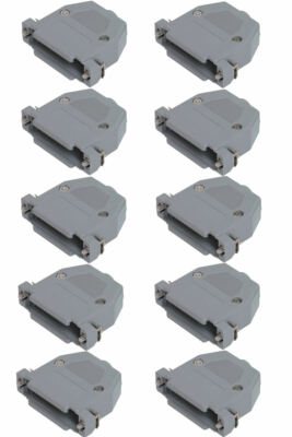 10 PCS DB25 D-SUB 25 Pin RS232 Serial Plastic Hood Shell Solder Connector Cover