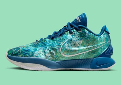 スニーカー Nike LeBron 21 Abalone Industrial Blue Court Blue Nike Lebron 21 Abalone Industrial Blue Basketball FN0708-400