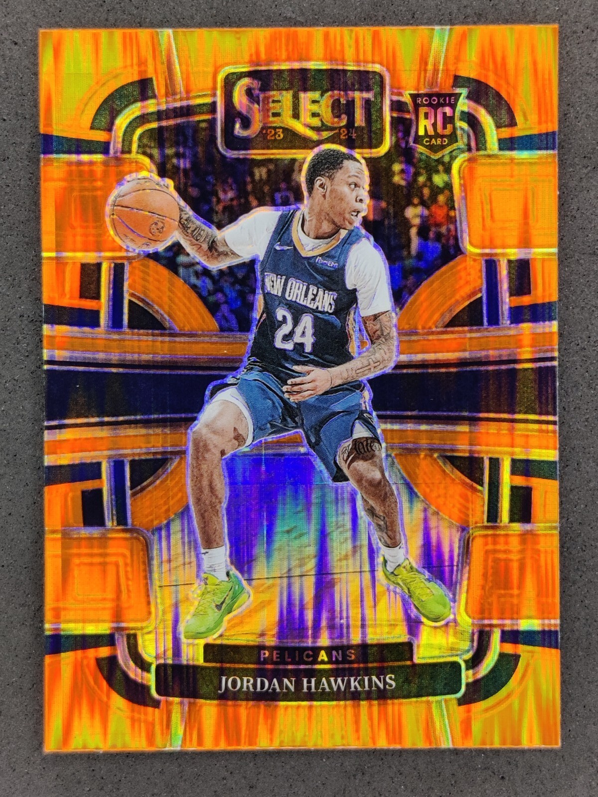 2023-24 Panini Select JORDAN HAWKINS Rookie Orange Flash Concourse #72 Pelicans