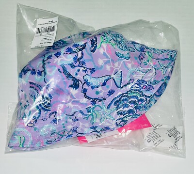 NWT Lilly Pulitzer Lilac Freesia Mermaid For You Bucket Hat  display picture 1