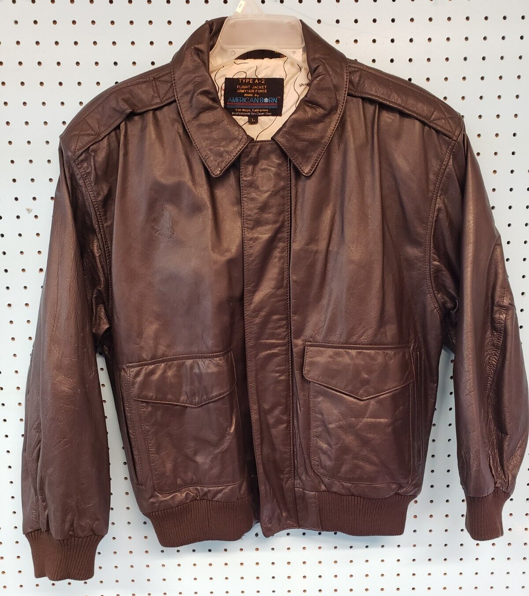 ジャケット・アウター brawn leather flight jacket 80s 90s A-2 brawn leather flight jacket 80s 90s A-2 90s vtg A-2 real leather