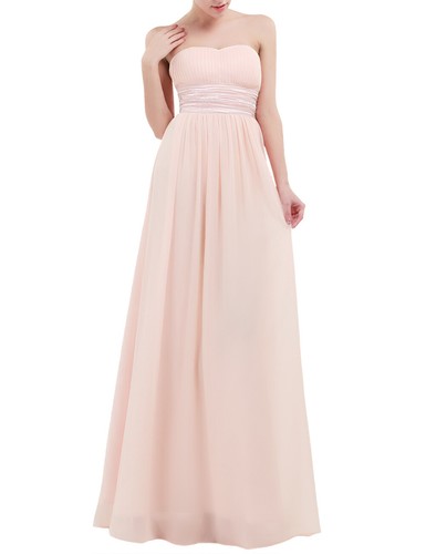 Women Strapless Dress Formal Wedding Cocktail Evening Prom Gown Party Bridesmaid - Picture 37 of 90