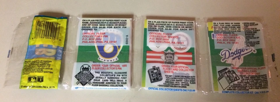 Fleer Rack Pack 1990 Matt Kinzer Wayne Edwards Mitch Williams Danny Tartabull Foto 2 de 2