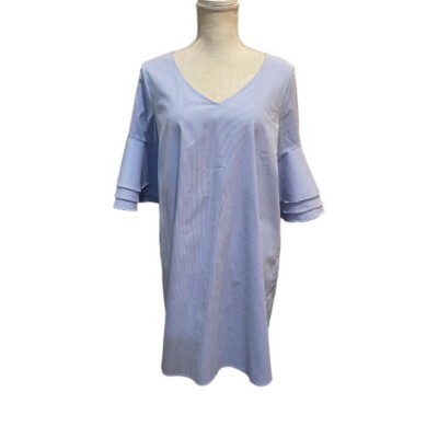 Pietro Brunelli  Dress Womens Size M Blue and White Striped Maternity Dress