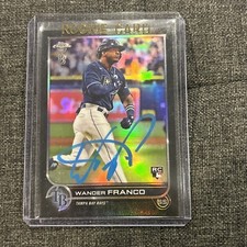 Signed 2022 Topps Chrome Ben Baller WANDER FRANCO Rookie Black Refractor JSA