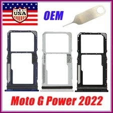 OEM SIM Tray MicroSD Card Holder Slot +PIN For Motorola Moto G Power 2022 XT2165