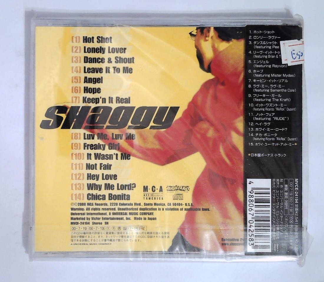Shaggy - HOT SHOT MVCE-24194 JAPAN CD OBI | eBay