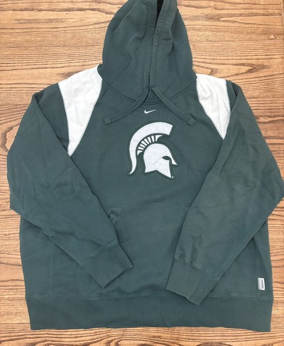 Felpa con cappuccio Nike Team Center Swoosh Michigan State Spartans taglia 2XL - Foto 2 di 7