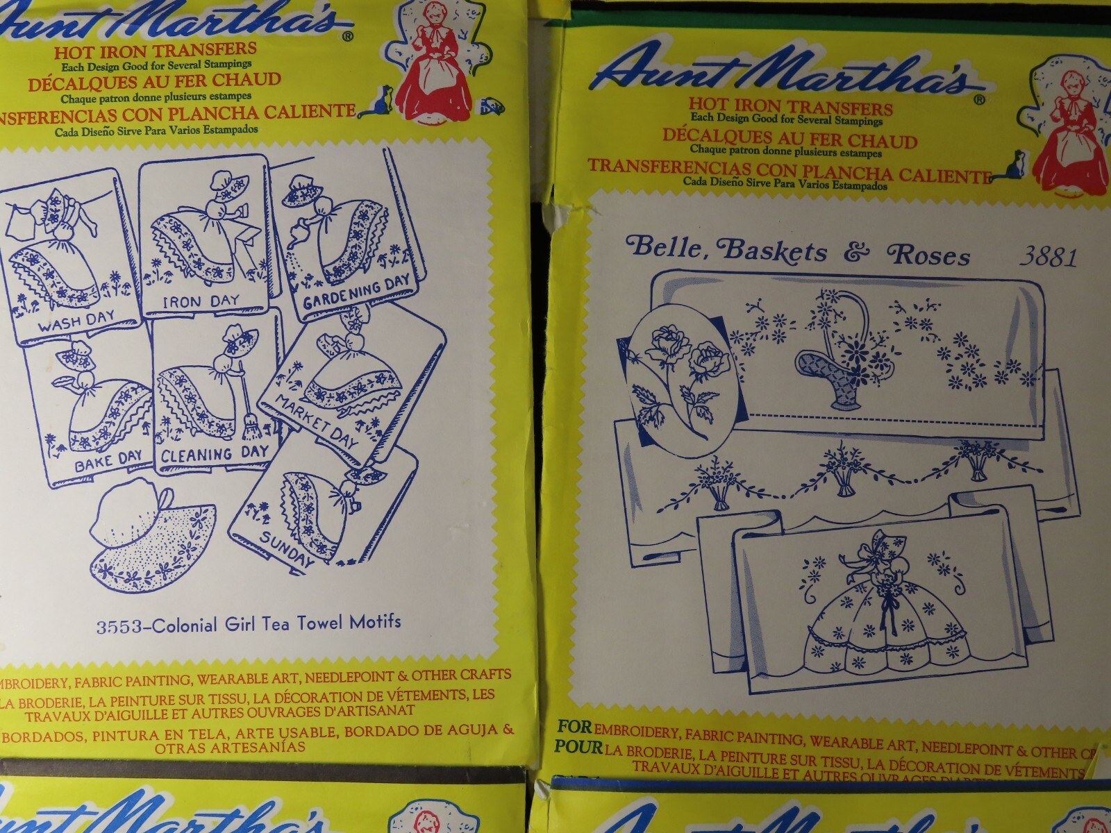 Aunt Martha's C2070 Hot Iron Transfers Lot of 20 Vintage, Used