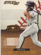 2001 Donruss Studio Baseball Cal Ripken Jr Leather And Lumber #LL-2 Orioles