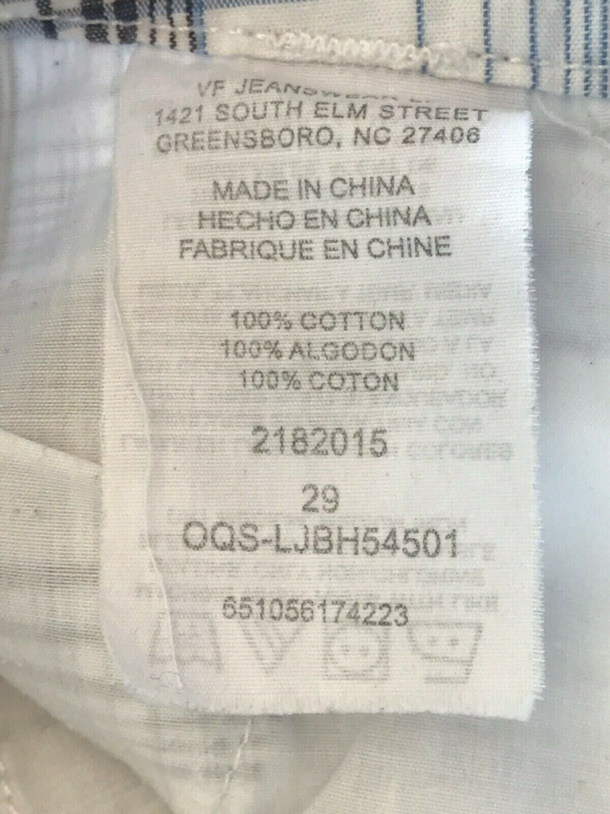 Lee Dungarees Mens Plaid Cotton Cargo Shorts Sz 29 - image 4