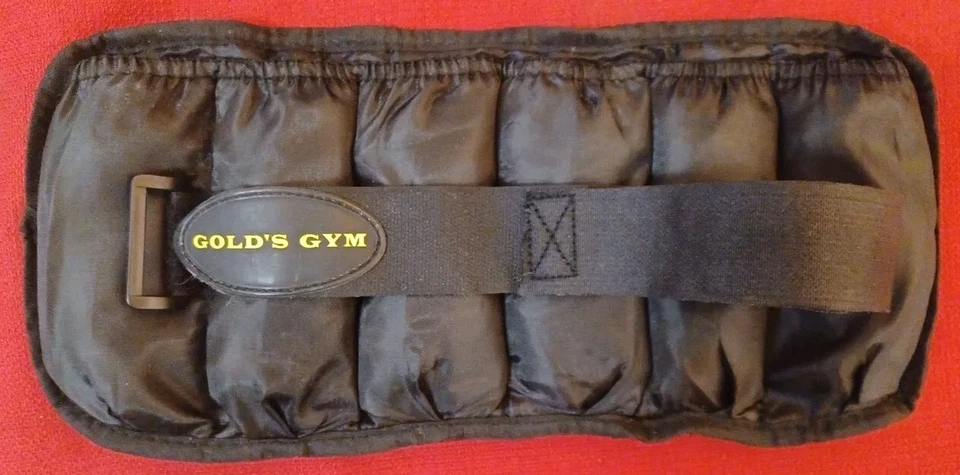 Par de pesas de tobillo de gimnasio Golds de 5 lb para correr entrenamiento muñeca entrenamiento negro Foto 3 de 4