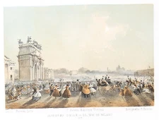 ITALY MILAN "Ingresso delle ll.mm.in Milano" Bossoli / Perrin 1860
