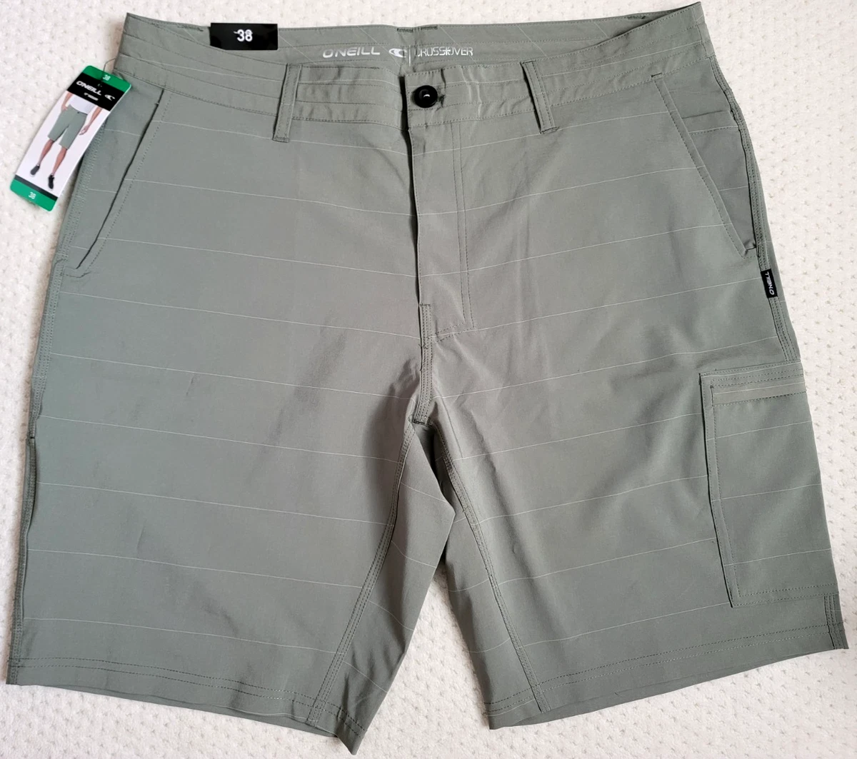Short Cargo O'Neill Homme - Taille 28, Camouflage Vert, Ripstop - Coupe Décontractée