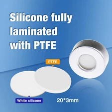 Simpure 5000pcs 20mm Crimp Top Caps Aluminum Crimp Seal for 10ml 20ml HPLC Vials