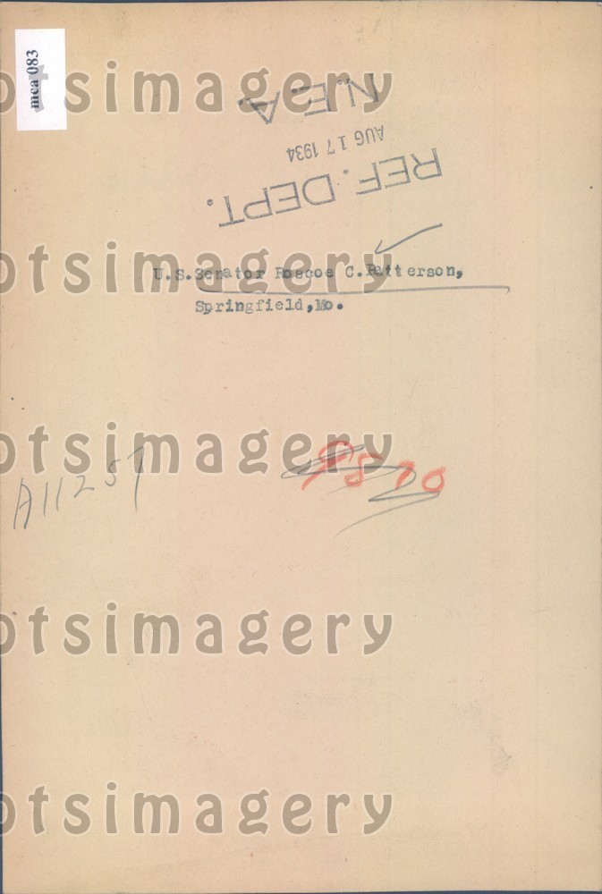 1934 US Congressman Senator Roscoe Patterson of Missouri Press Photo eBay