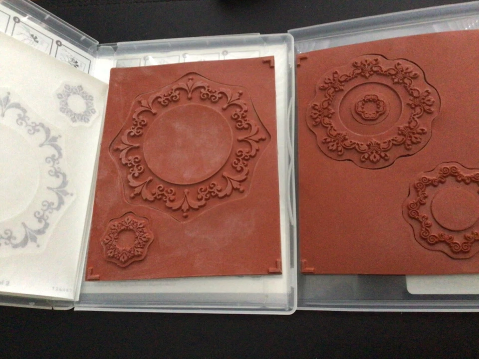2 New Used Set of 5 Stampin Up! Daydream Medallions Rubber Stamp sets 126467 - Image 3 of 3