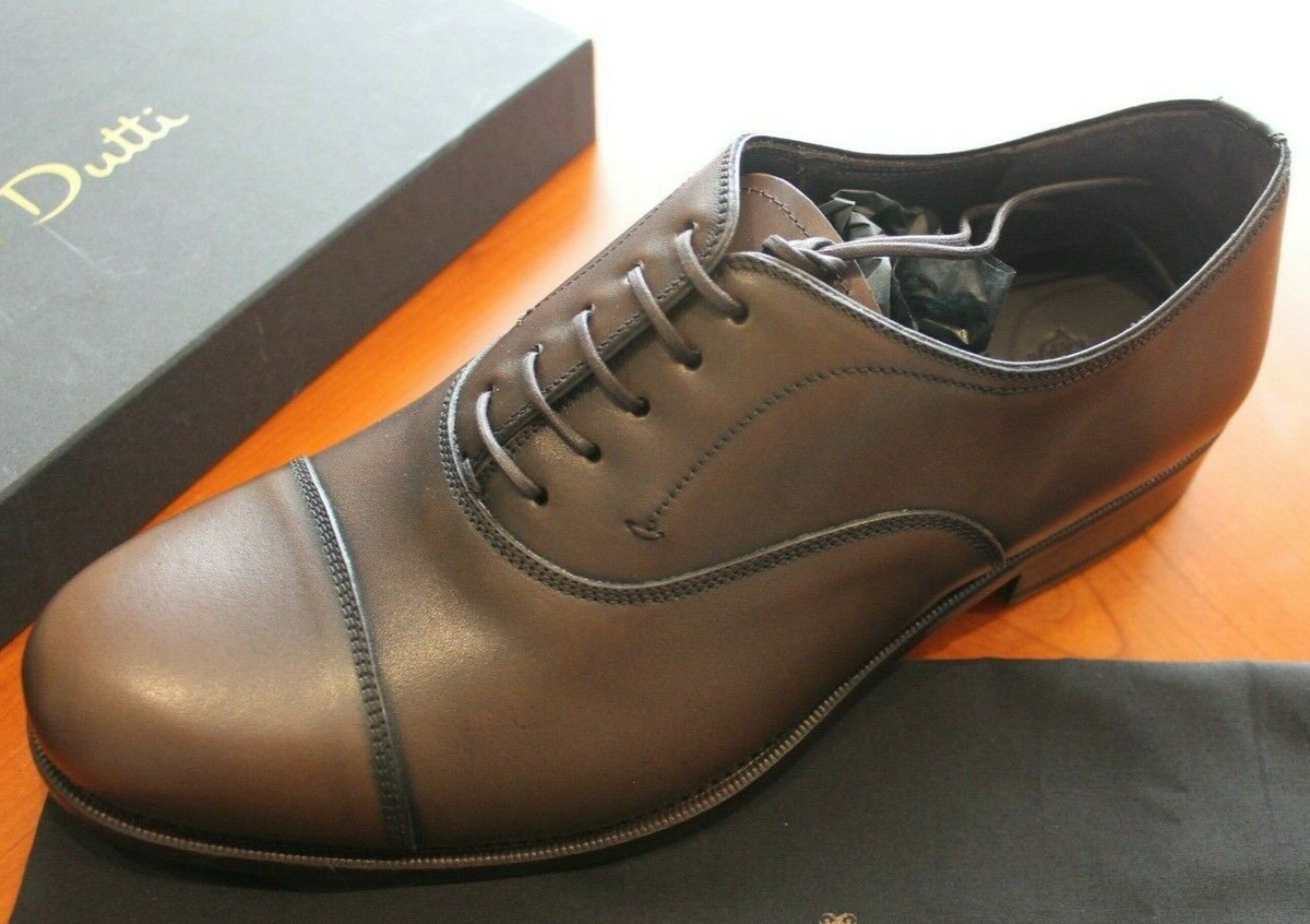 MASSIMO DUTTI MEN'S TAILORED BROWN OXFORD SHOES | 9201