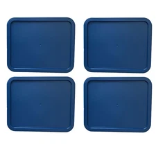 Replacement Lid for 6-CUP Pyrex Cover Rectangle (6.75" x 8.75") NAVY (4-Pack)