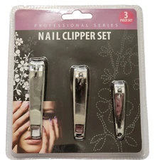Nail Clipper Set, Stainless Steel Clippers For Men & Women,3 PCS