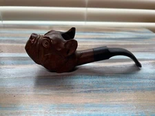 Rare Marxman USA Hand Carved Dog Smoking Estate Pipe