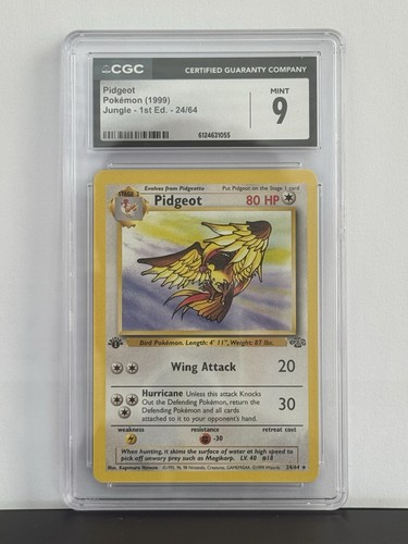 Pidgeot (1st Edition) graded CGC 9 for sale on eBay
