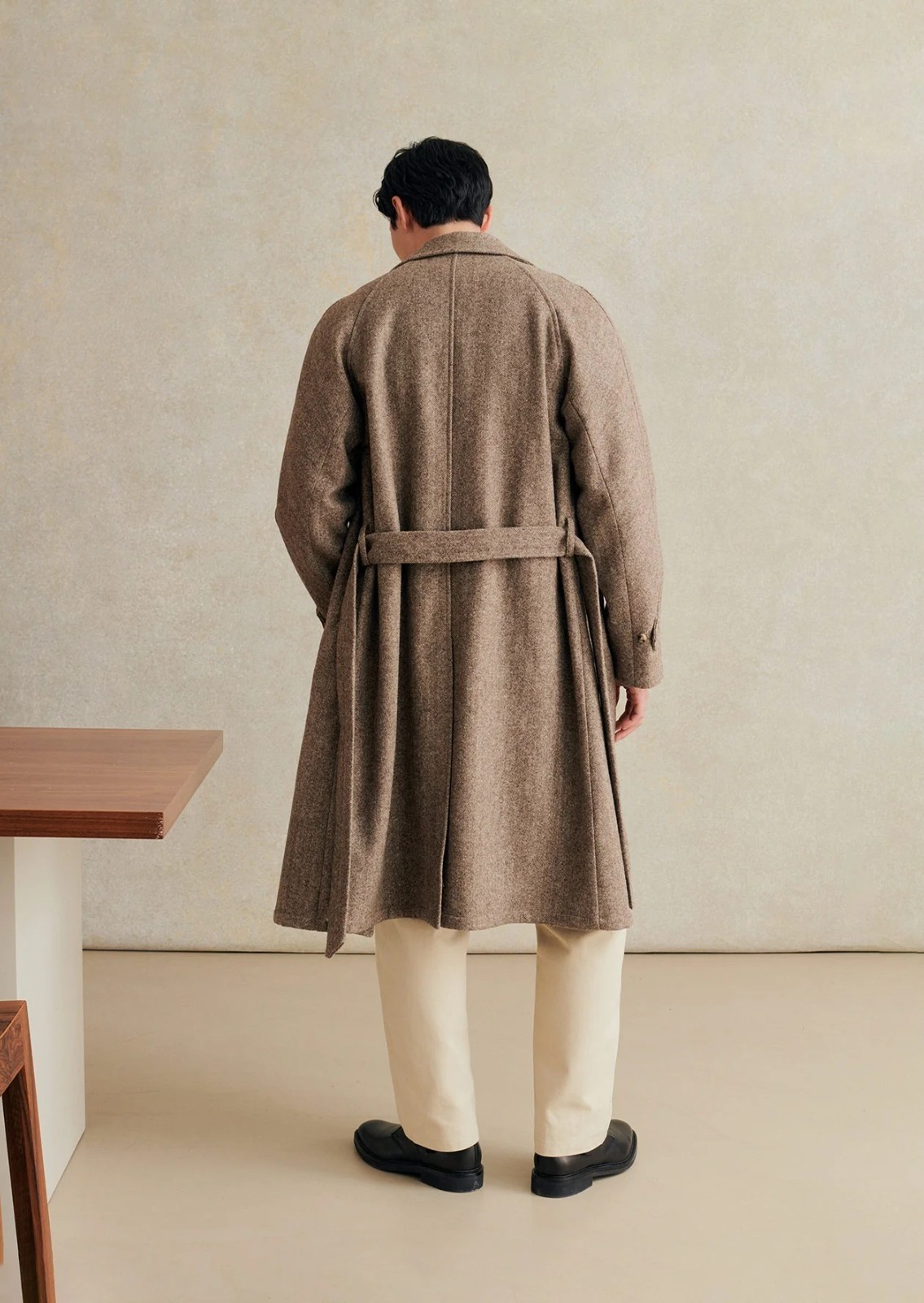 De Bonne Facture Grandad Coat Undyed Herringbone Wool - size 52 - BNWT, £1350 image 5