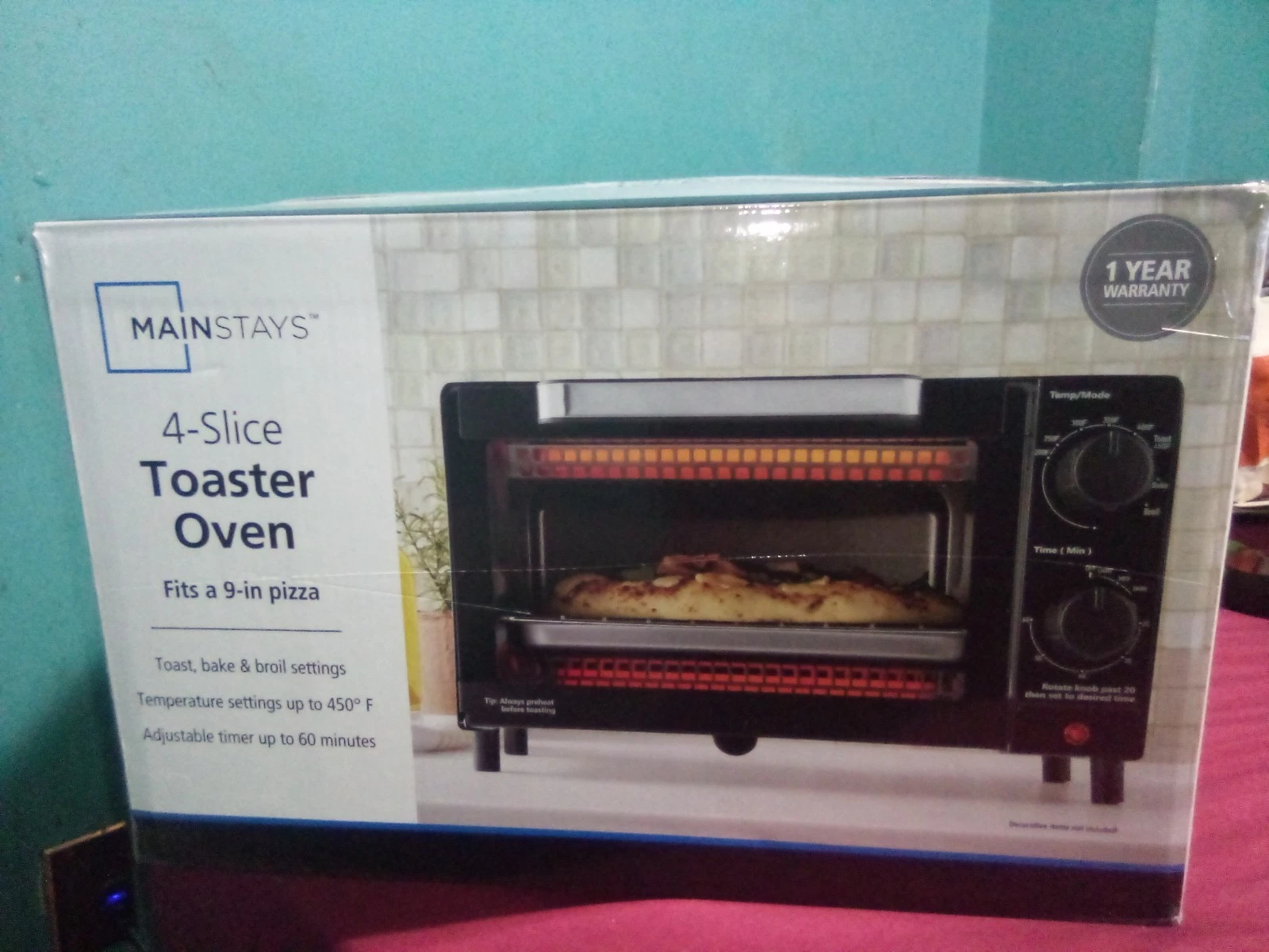 Mainstays 4-Slice Toaster Oven
Opens in a new window or tab