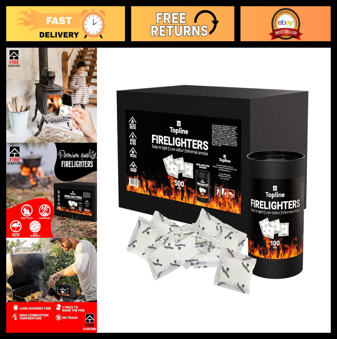 S - 500 Odourless Sachets, Refillable Tube
