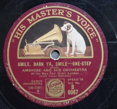 SCHELLACK Ambrose & His Orchestra Nevertheless / Smile, Darn Ya, Smile 1931