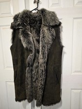 Manteau En Peau D'agneau Moschyko Vintage - Capuche Fourrure, Couleur Camel, Taille S - Parfait Pour L'automne/hiver