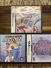 Nintendo DS 3 Game Pack! Brain Games! Crosswords/brain Challenge/brain Voyage