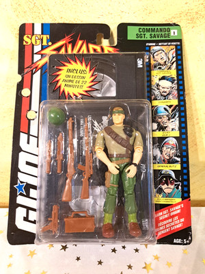 1994 G.I. JOE Commando Sgt. Savage mit VHS **Vintage und Neu**