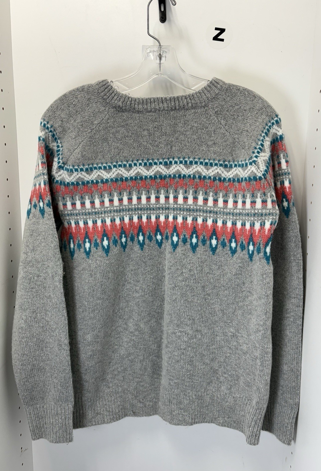 Dip Gray Patterned Pullover Sweater Size Medium - image 3