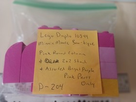 Lego Duplo 10844 Minnie Mouse Bow-tique 2x2 Stand Round Column & Brick Parts