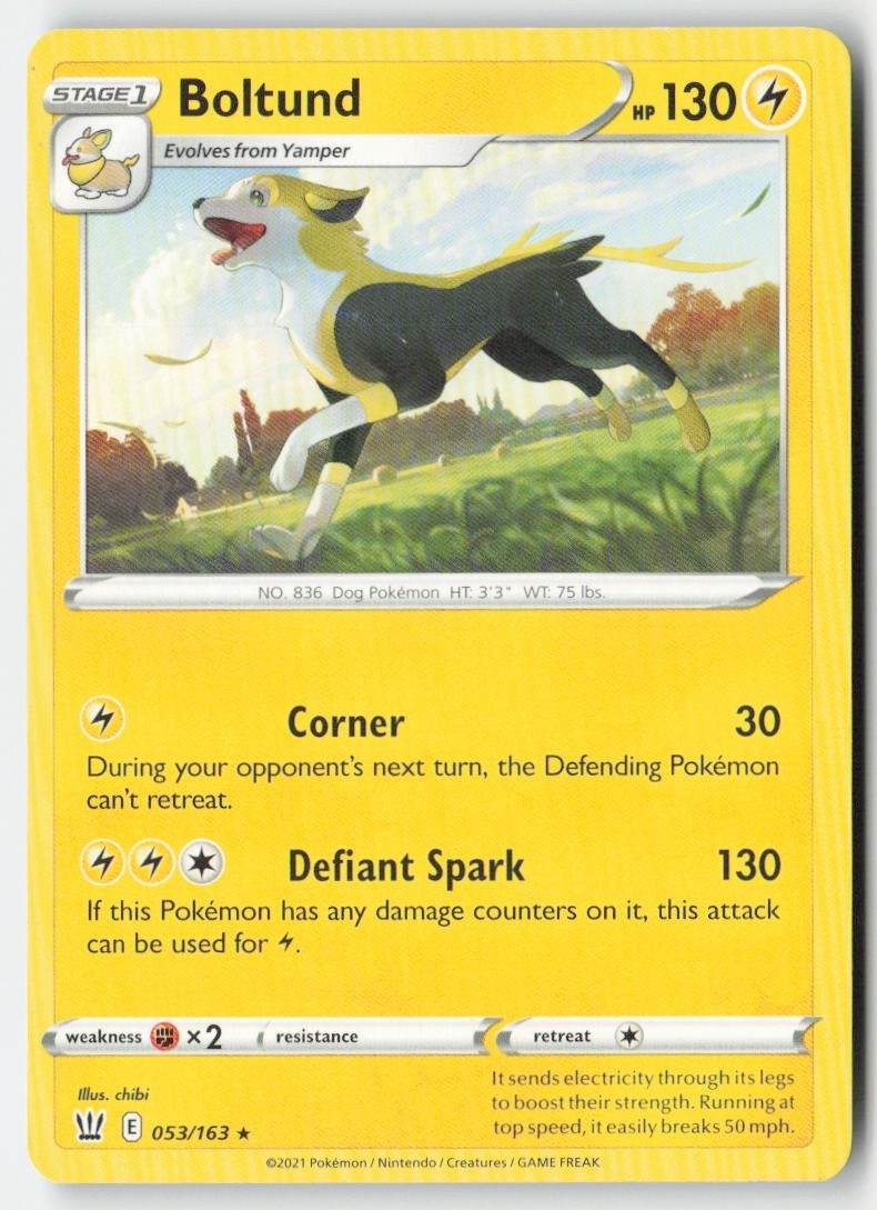 Boltund 53/163 Rare MP Regular - Battle Styles