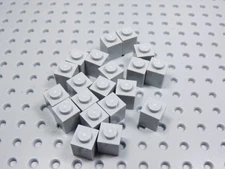 LEGO Lot of 20 Light Bluish Gray 1x1 Bricks AL