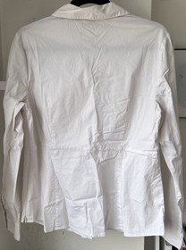 Vintage Ann Taylor Size 14 Large Cotton White Ruffle 90s Corset Y2K Academia