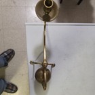 Vintage antique brass cantilever piano candlestick cannonball counter + paw feet — photo 5