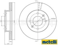 2X Bremsscheibe Metelli 23-0626 2 Bremsscheiben Vorderachse Vorne FüR Hyundai