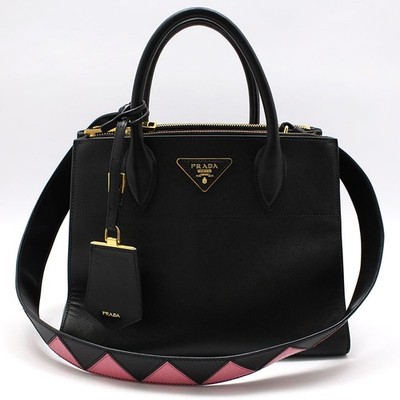 【まとめ売り】PRADA・グリーンレーベル・ZARAなどなど Prada Black Saffiano City Gold Paradigm Shoulder Bag 1BA103